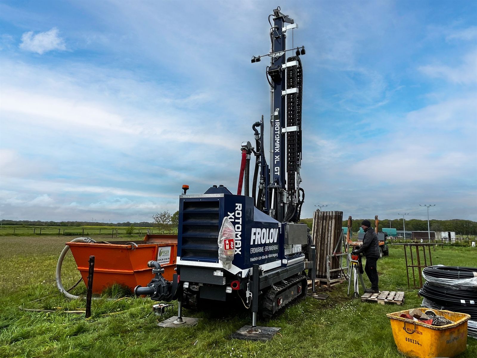 Bohranlage der Frolov GmbH im Einsatz in NRW