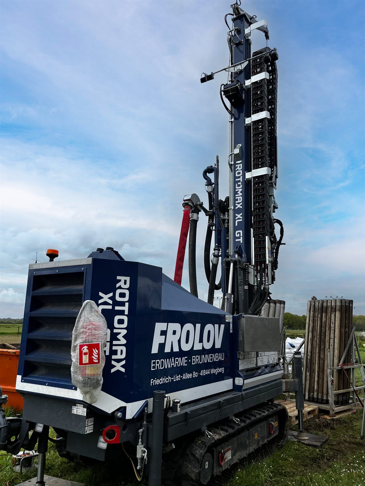 Bohranlage der Frolov GmbH zur Erschließung von Erdwärme